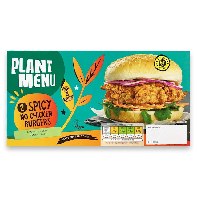 Plant Menu Spicy No Chicken Burgers 1
