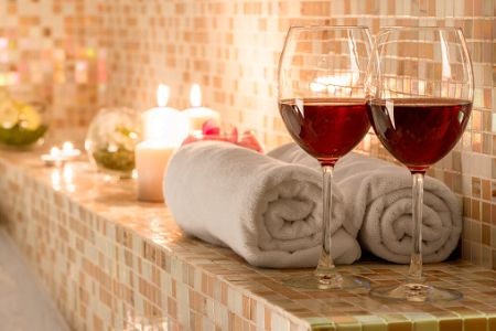 Booze in the Bath? You'll Need a Wine Glass Holder