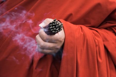 Tibetan Style Incense Is Made From Medicinal Herbs for Meditation and Relaxation