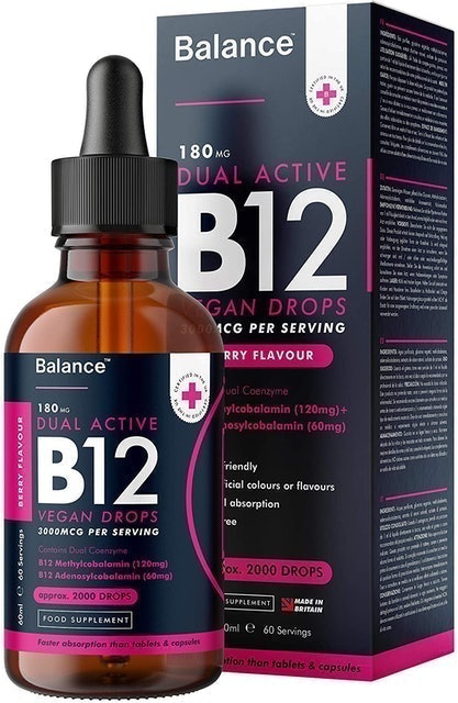 Balance High Strength 3,000 mcg Vitamin B12 Liquid Drops  1