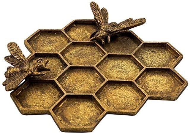 Sass & Belle Gold Honeycomb Trinket Dish 1