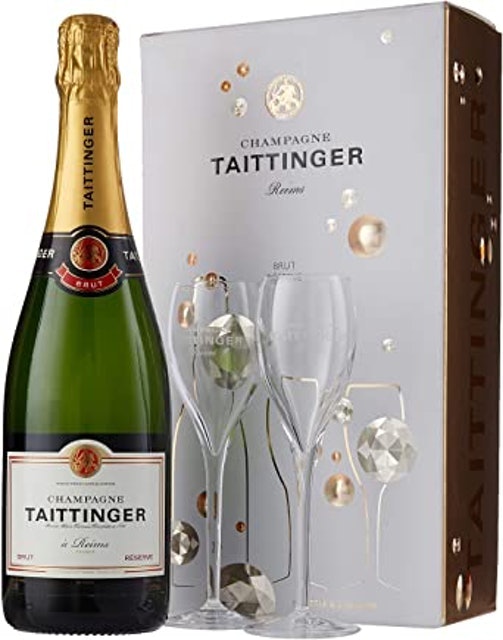 Taittinger Brut NV Champagne & Glasses Gift Set 1