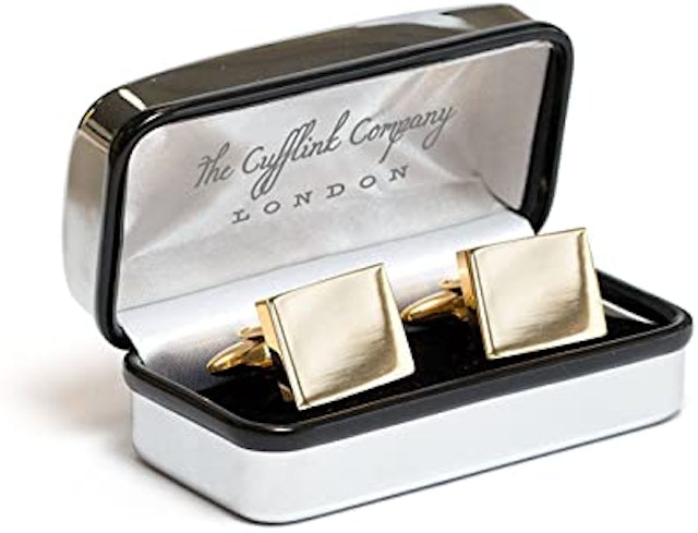EIO Gifts Personalised Square Gold Cufflinks 1
