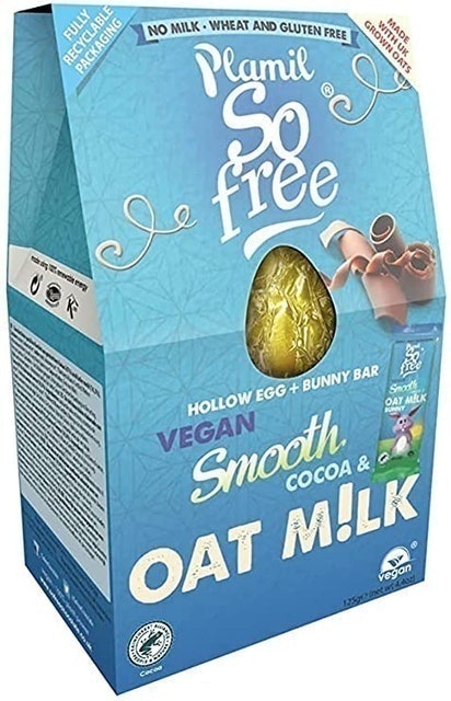 Plamil So Free Vegan Smooth Cocoa & Oat Milk Hollow Egg + Bunny Bar 1