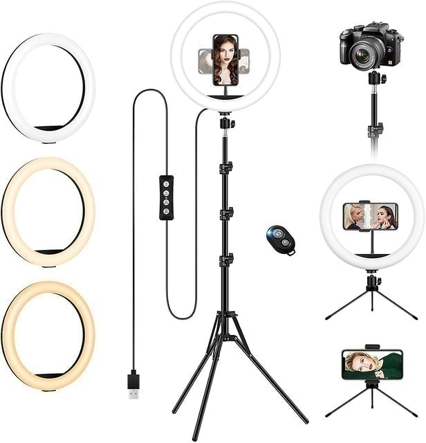 Vevice Ring Light With Tripod Stand & Phone Holder 1