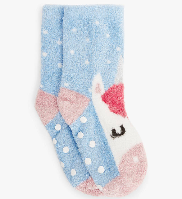 John Lewis & Partners Kids' Unicorn Slipper Socks 1