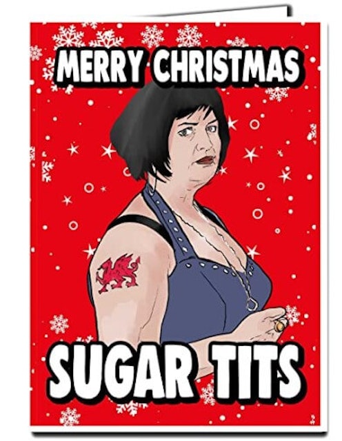 Cheeky Chops Store Funny Gavin & Stacey Nessa Christmas Card 1