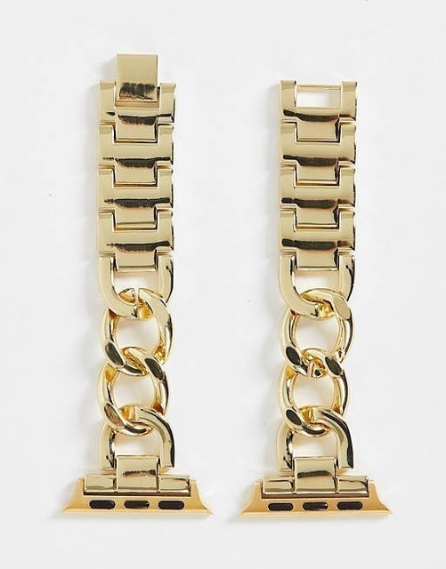 Faded Future Chain Bracelet Smart Watch Strap in Gold 1