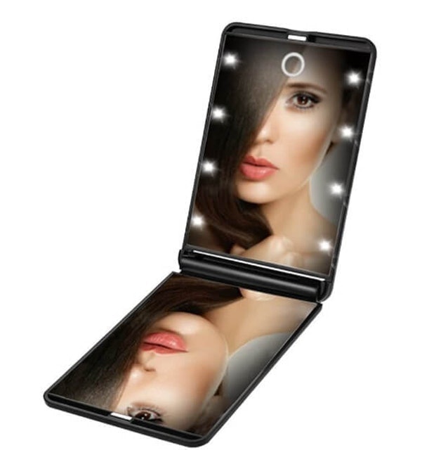 Rantizon Portable Makeup Mirror Dimmable 8 LEDs Lighted Mirror 1
