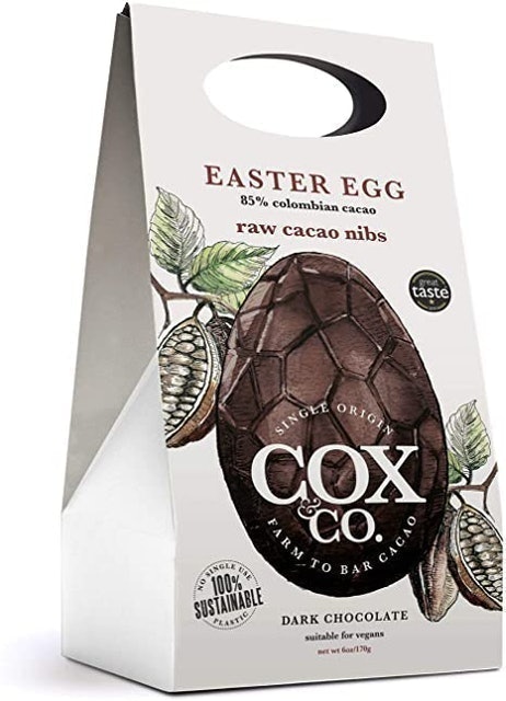 Cox & Co 85% Colombian Cacao Dark Chocolate Egg With Raw Cacao Nibs 1