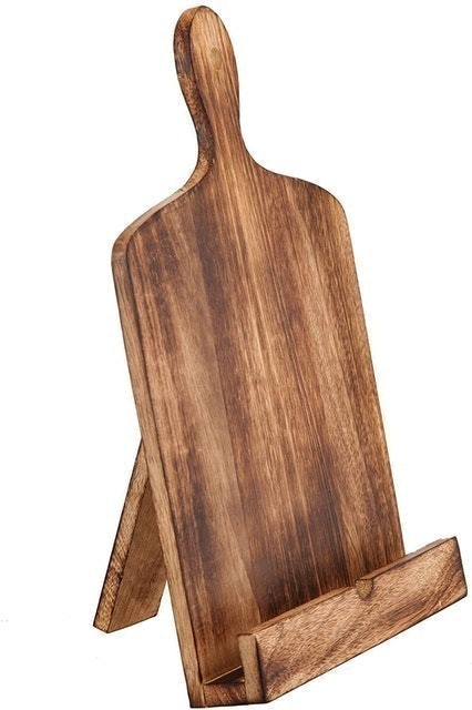 Eximious India Rustic Wooden Chopping Board Book Stand 1