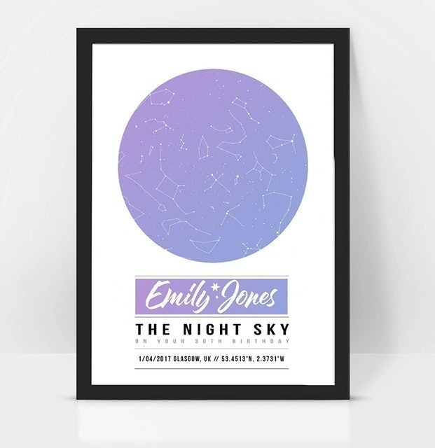 Forefrontdesigns Personalised Constellation Star Map  1