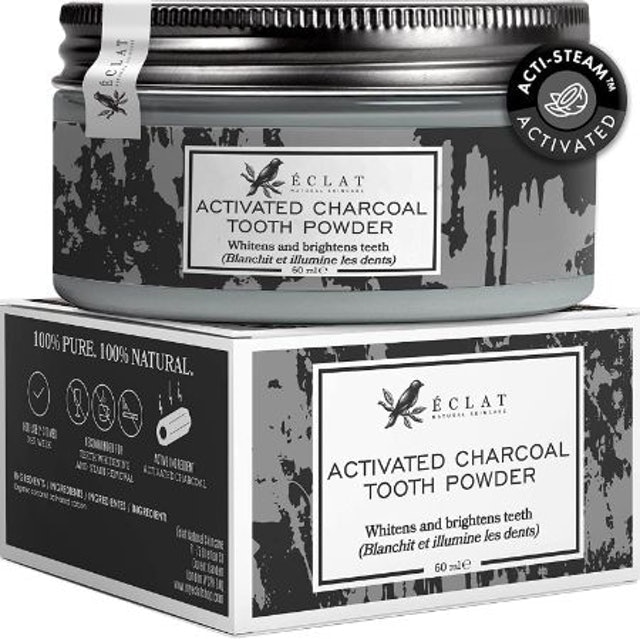 ECLAT Natural Skincare Activated Charcoal Tooth Powder 1