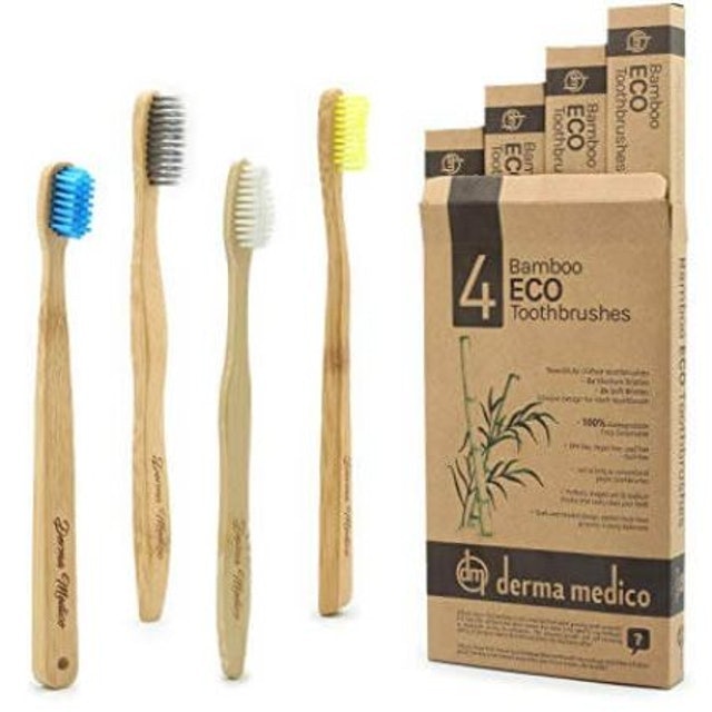 Derma Medico  Mixed Bamboo Toothbrushes 1