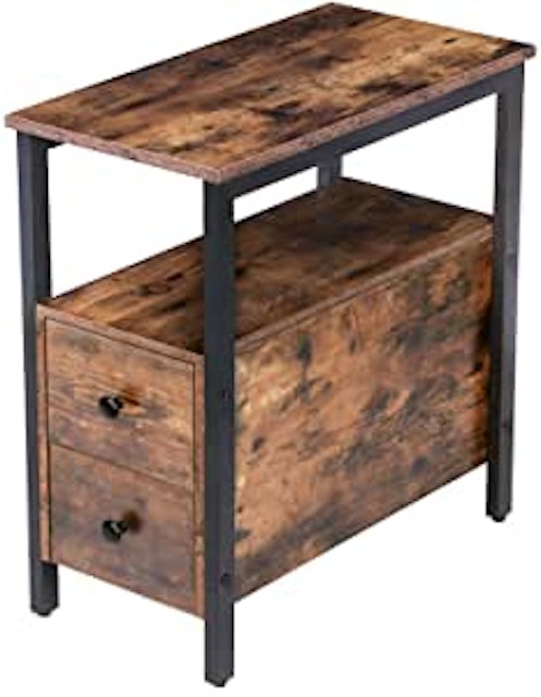 HOOBRO Narrow Side Table With Two Drawers 1