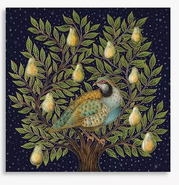 John Lewis & Partners Partridge In A Pear Tree Advent Calendar Christmas Card 1