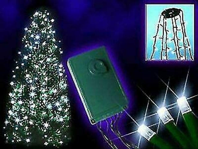 Festive 192 White LED Waterfall Effect Tree Christmas Lights 1