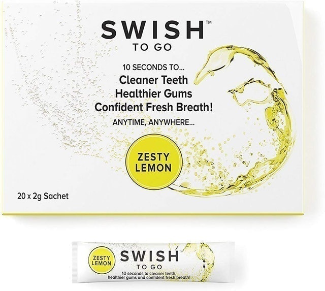 Swish To Go 3-in-1 Mouthwash Powder, Zesty Lemon 1