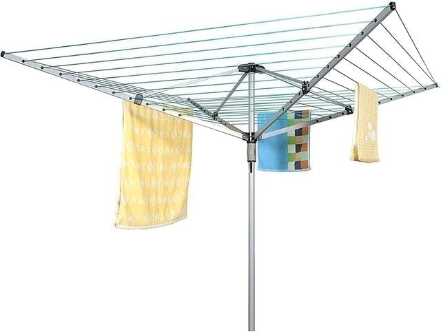 FunkyBuys® 50M Heavy Duty 4 Arm Rotary Clothes Airer 1