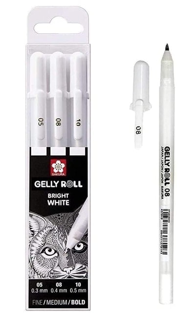 Sakura Gelly Roll White Pens 1