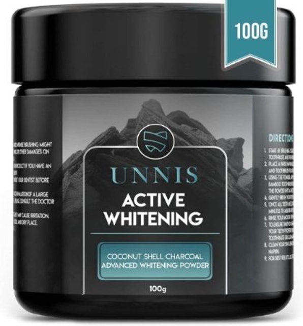 UNNIS Coconut Shell Charcoal Advanced Whitening Powder 1
