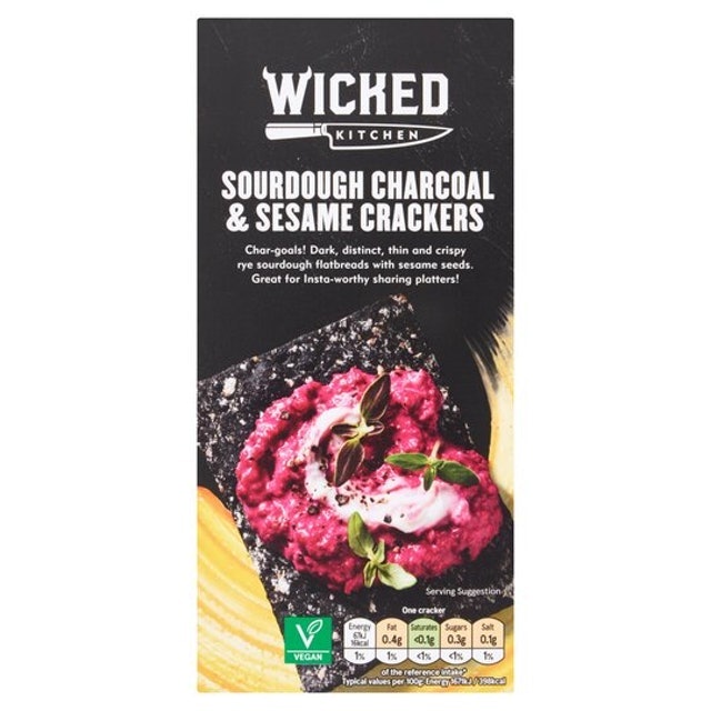 Wicked Kitchen Sourdough Charcoal Crackers  1