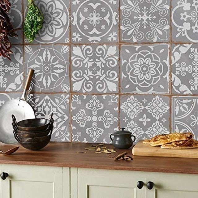 Tile Style Decals Vintage Victorian Moroccan Mosaic Style Tile Stickers 1