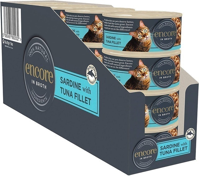 Encore Sardine with Tuna Fillet in Broth, 100% Natural Wet Cat Food 1