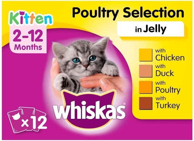 Whiskas Kitten Wet Cat Food Pouches in Jelly 1