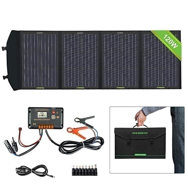 Eco-Worthy Foldable Solar Panel Charger With Charge Controller 1