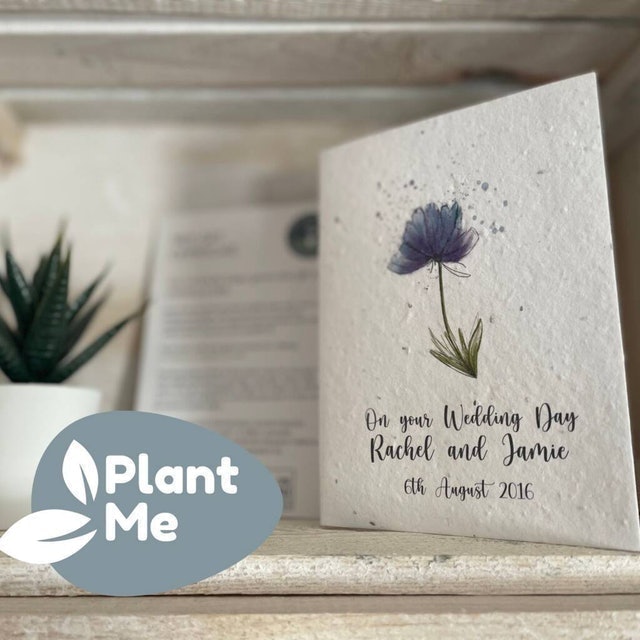 CardBee Personalised Plantable Wedding Card And Plant A Tree 1