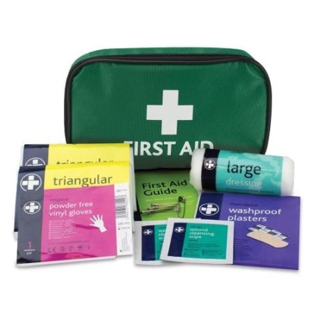 Reliance Medical  HSE 1-Person First Aid Kit in Small Green Pouch 1