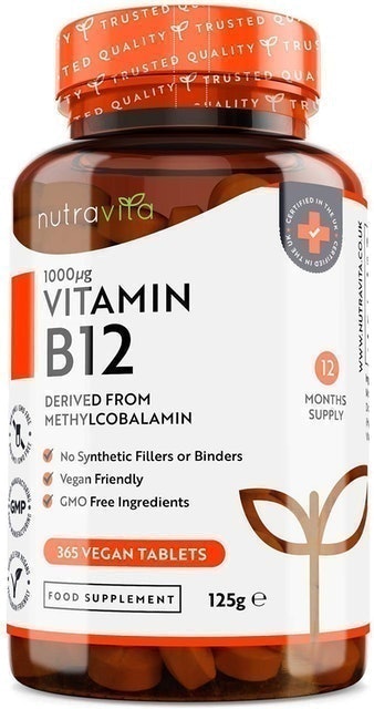 Nutravita High Strength Vegan B12 Tablets 1