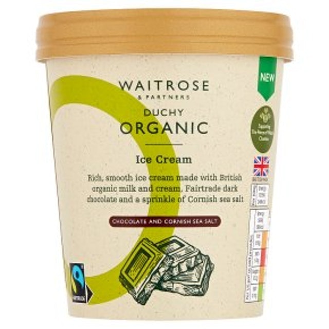Waitrose (Duchy Organic) Chocolate & Cornish Sea Salt Ice Cream 1
