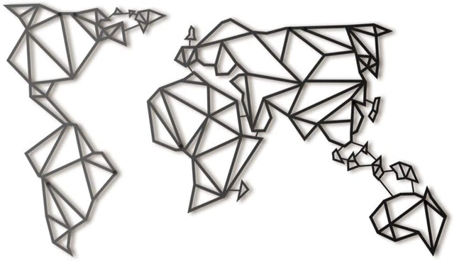  Hoagard Metal World Map Wall Art 1