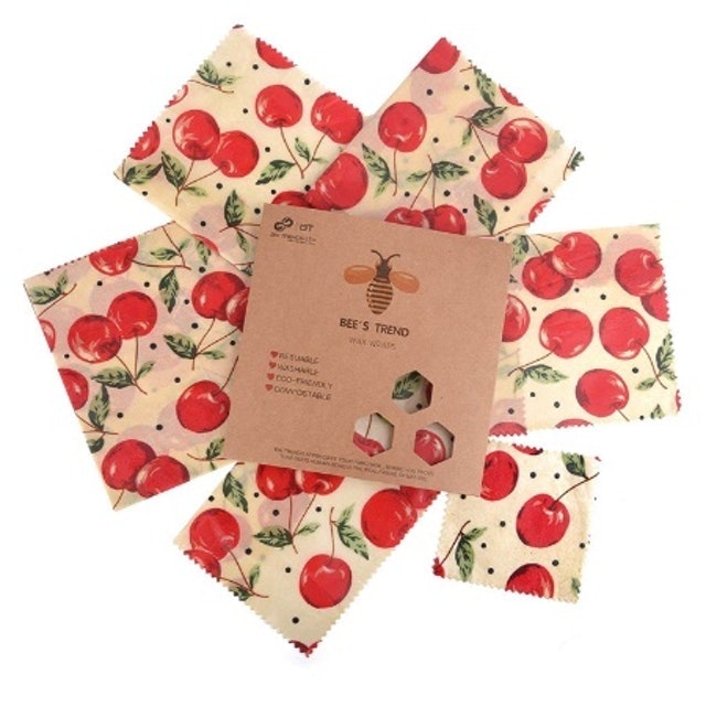 Bee’s Trends All Natural Food Storage Beeswax Reusable Food Wrap Set 1