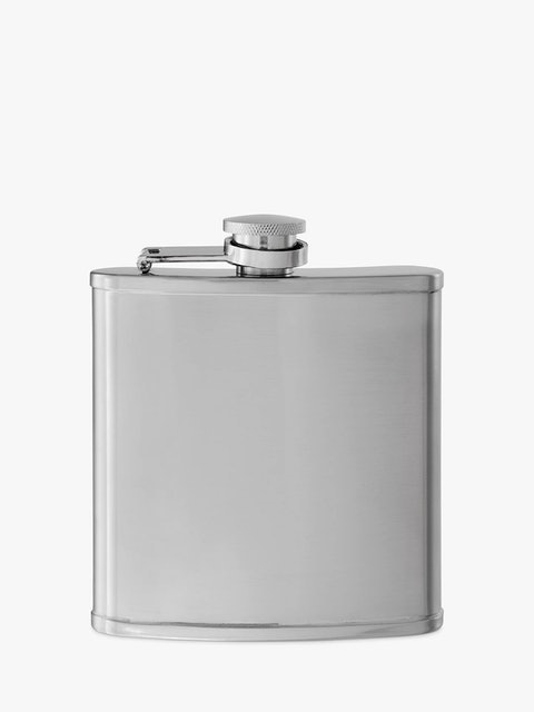 John Lewis & Partners  Stainless Steel Hip Flask 1