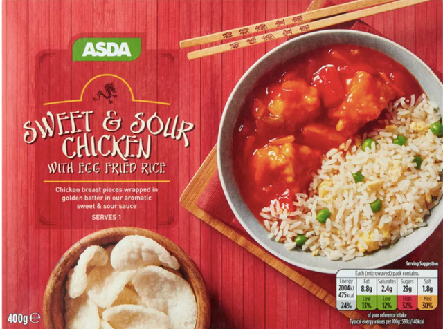 ASDA Chinese Sweet & Sour Chicken with Egg Fried Rice 1