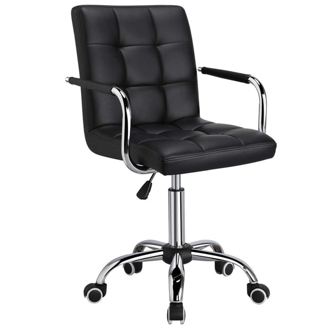 Yaheetech  Faux Leather Office Desk Chair  1