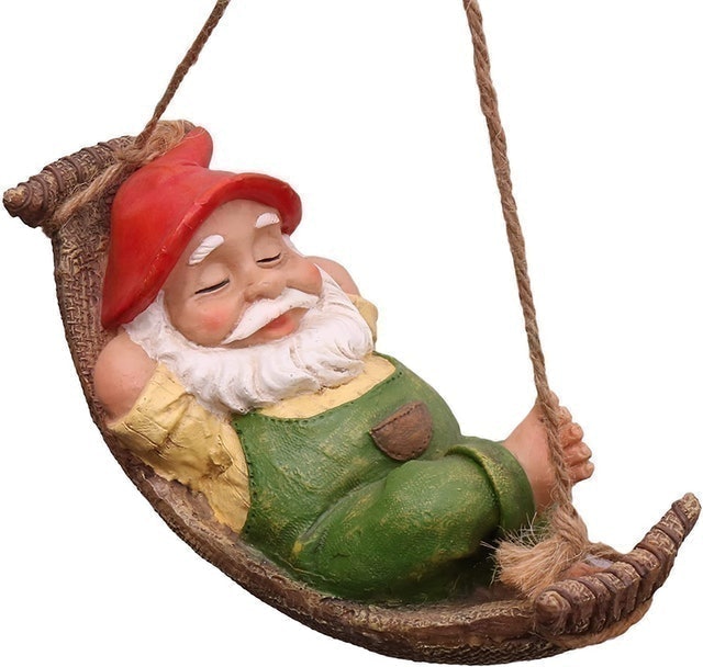 Teresa's Collections Hanging Hammock Gnome 1