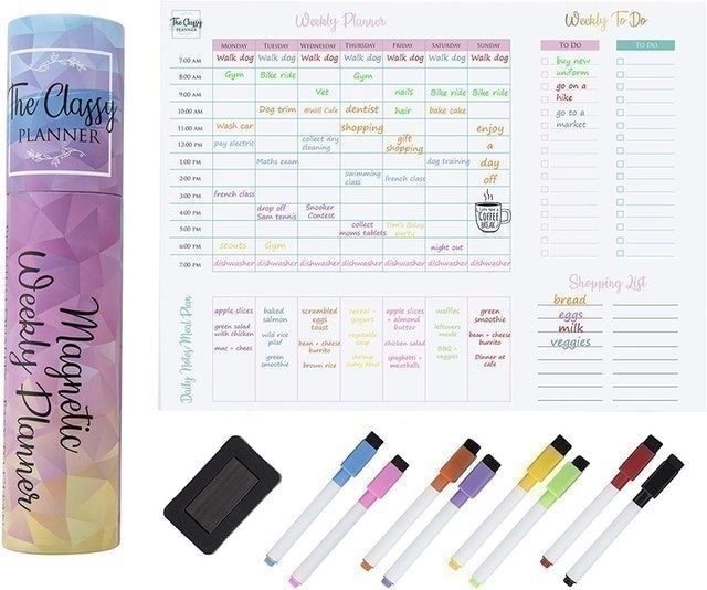The Classy Planner Weekly Magnetic Fridge Planner 1
