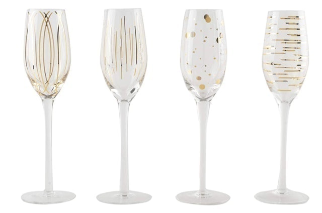 MIKASA Store 'Cheers' Etched Crystal Champagne Glasses 1