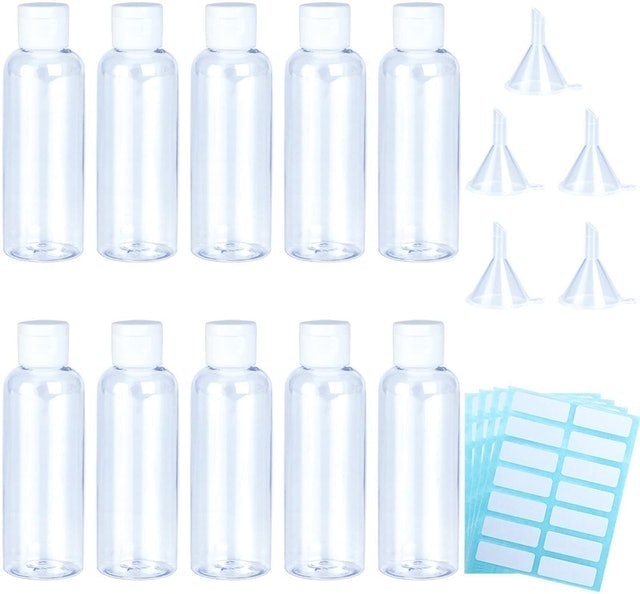 Aneco 10 Pack 100 ml Clear Travel Bottles 1