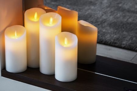Sets of Pillar Candles Make Realistic Displays, or Choose Single Pillars to Use Alone or Scatter